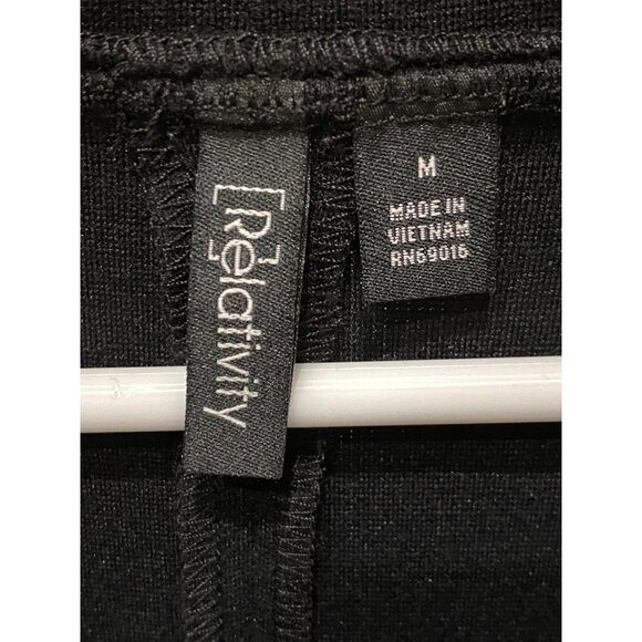 Relativity Womens Jet Black Cowl Neck Cap Sleeve A-Line Dress Size Medium New Wi - Picture 4 of 7